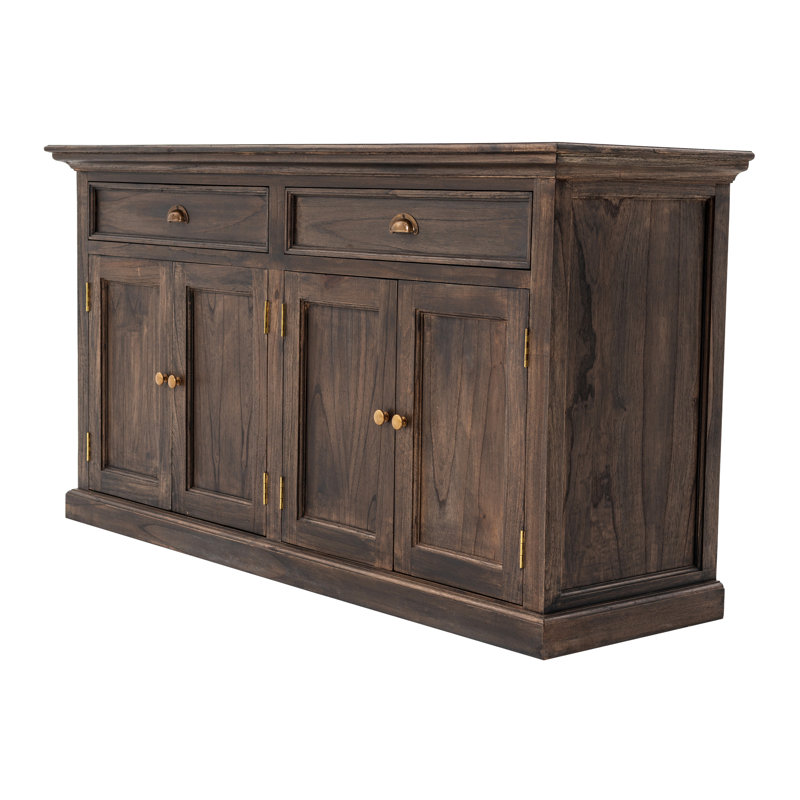 Halifax Amores 36.4" H x 64.75" W Buffet Table Bottom, Black Wash