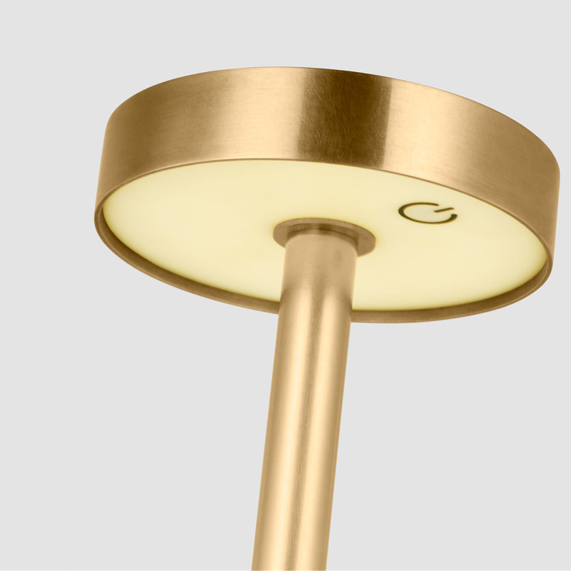 Moneta Medium Rechargeable Floor Lamp, Antique Brass