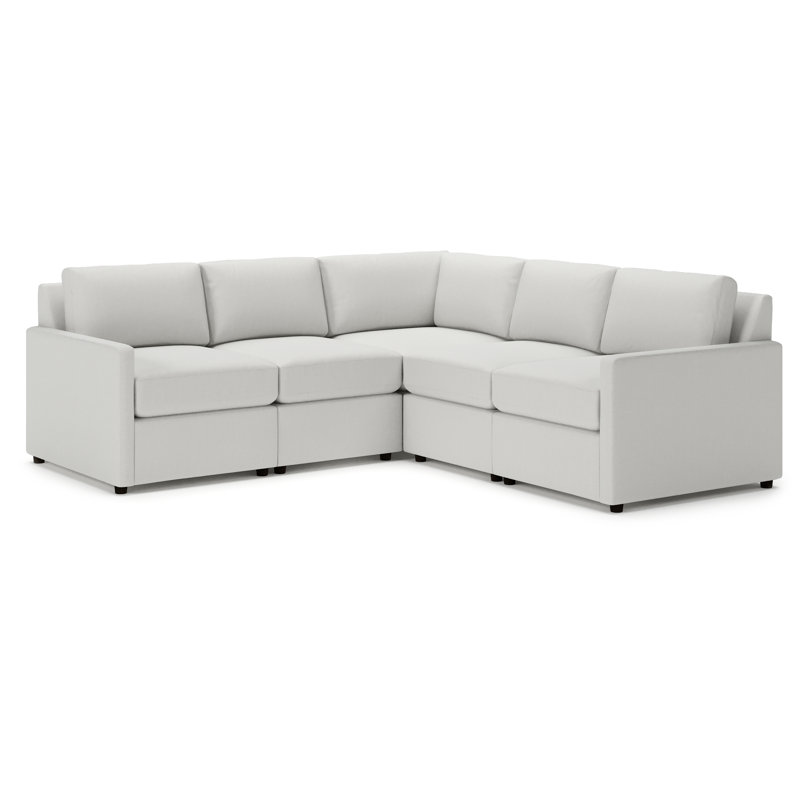 Canapé modulaire de coin modulaire 5 pièces 99 "Damari, Natté Macarena beige