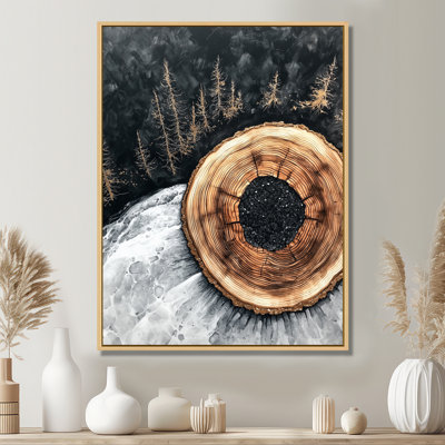 Germari, forêt, veine de verre de cristal I - forêt grand art mural