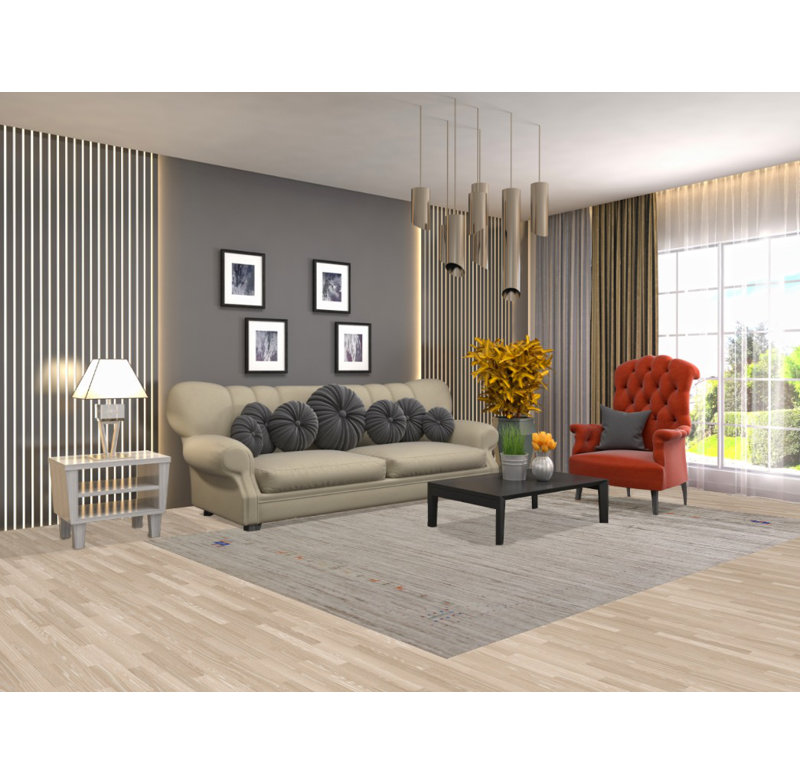 Tapis oriental en laine fabriqué à la main Gabbeh 7 x 10