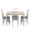 Ankrum 4 - Person Rubberwood Solid Wood Dining Set-421086625-421086624