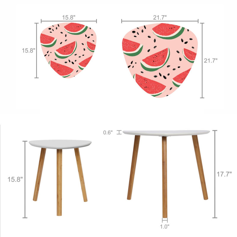 Ensemble de 2 tables basses gigognes Triangle