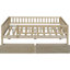 Lit de jour double en bois naturel avec rangement - Structure en pin pour économiser de l'espace et organiser un lit polyvalent ou des instructions d'assemblage simples incluses-2072313405-2072313400