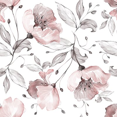 Red Barrel Studio® Wylies Peel & Stick Floral Roll & Reviews | Wayfair