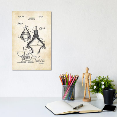 Plumber Toilet Plunger - Wrapped Canvas Print