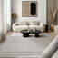 Tapis oriental blanc touffeté à la main multicolore texturé contemporain-2006299985
