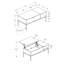 Table basse, rectangulaire, cocktail, plateau relevable