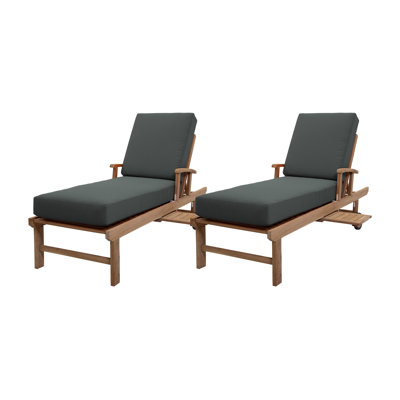 Huntington Outdoor Teak Chaise Lounge
