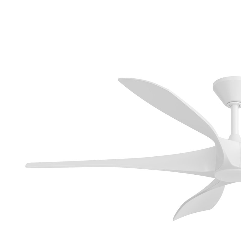 Ventilateur de plafond intelligent à DEL 60 pouces transitionnel intérieur / extérieur Vernal Collection, Blanc