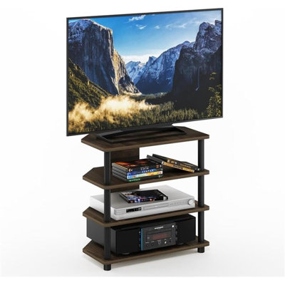 4 Tier TV Stand Modern Black