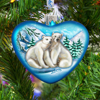 Collection de splendor de noël en verre polaire bear love