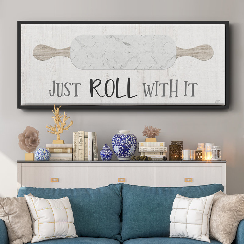 Roll With It- Framed Canvas, 8" H x 20" W