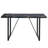 Industrial MDF Black Dining Table For 4-6 People, 1.5 Inch Thick Top With Metal Legs, Ideal For Work, Kitchen, And Dining Areas