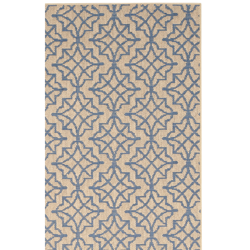Andressa Beach Jacquard Weave Performance Geometric Rug, Rectangle 4' x 6'