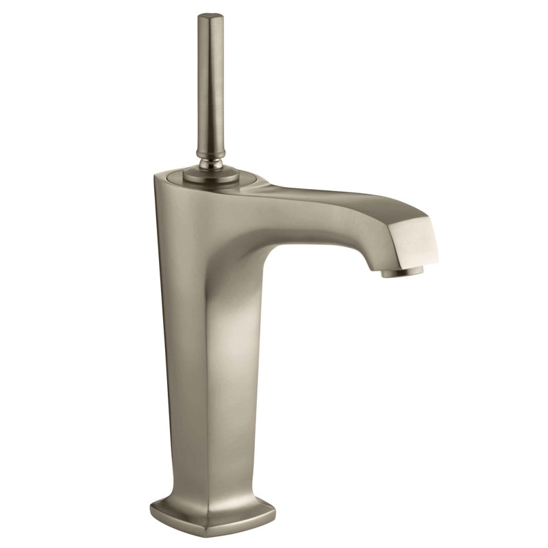 Margaux Tall Single Hole Bathroom Faucet with Drain Assembly, Vibrant Brushed Bronze