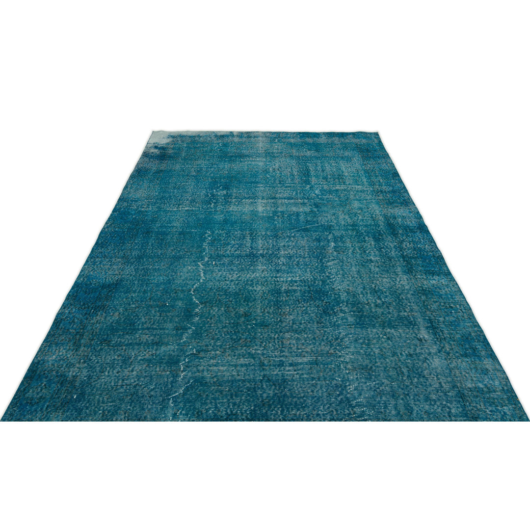 Atina Turquoise Vintage Wool Handmade Area Rug