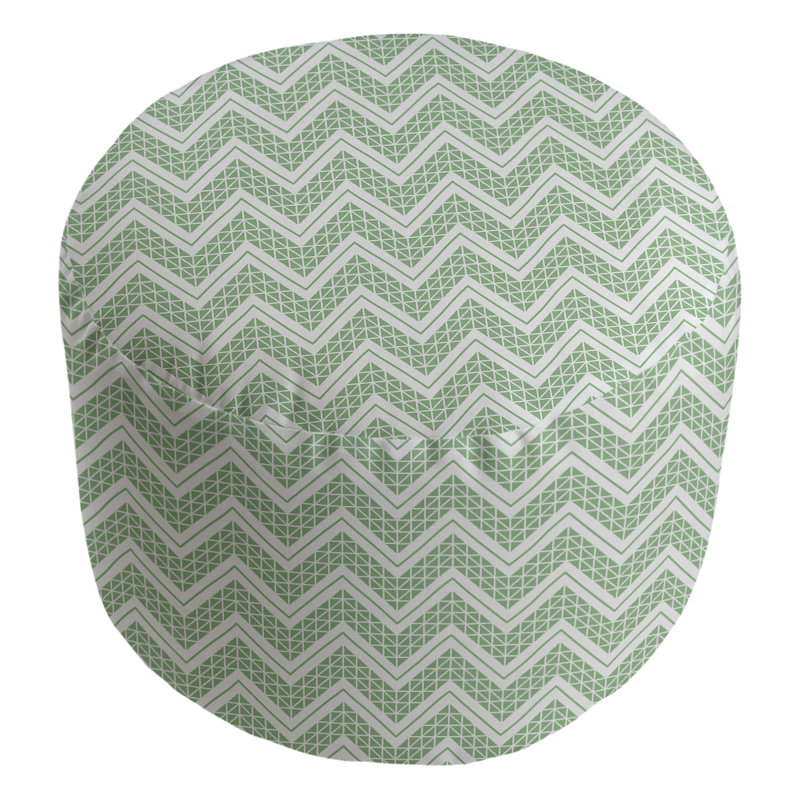 repose-pieds à motif à chevrons à la main classic, Vert clair