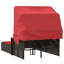 Double méridienne vidaXL avec auvent et coussins-99049266