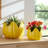 Set Of 2 Stoneware Ceramic Planters With Petal Design And Drainage Hole-912349420