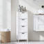 Armoire de salle de bain avec 4 tiroirs, rangement autoportant
