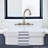 Whitehaus 30" Single Bowl Fireclay Kitchen or Utility Front Apron Sink with High Back Splash & Faucet Drilling-22761886