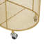 Metal Oval Mesh Wire Rolling Laundry Storage Basket With Ring Handles-457290137