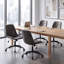 Chaise de travail sans accoudoirs en similicuir de 23 po Keavey -1299849614
