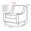 Fauteuil d'appoint en flanelle Rebecca