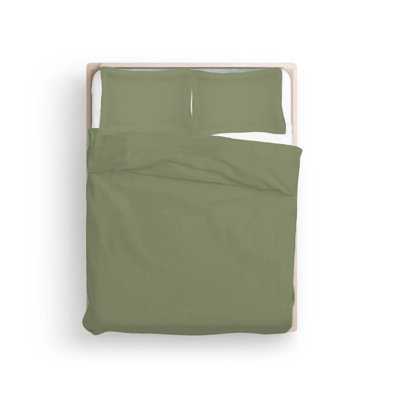 400TC Cotton Sateen Solid Duvet Cover Set