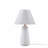 Ceramic Table Lamp With Fluted Fabric Shade