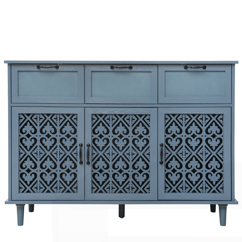 Armoire 2 portes et 3 tiroirs, Bleu
