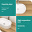 Lavabo de salle de bain 19,42X12,17 pouces - Céramique, blanc, design épuré, céramique blanche moderne, qualité