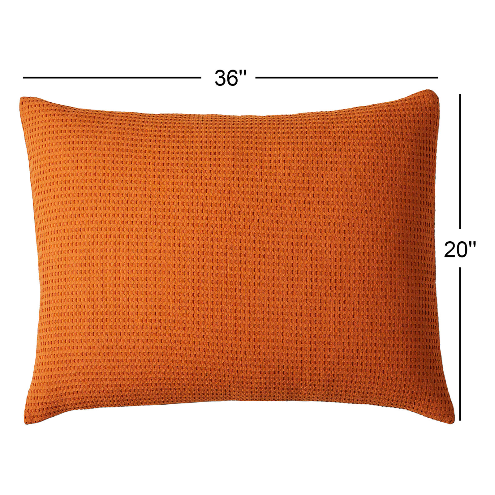 Felix Cotton Waffle Comforter Set, Rust, King / Cal King Comforter + 2 King Shams