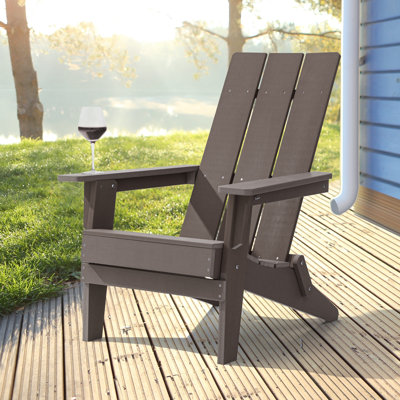 Chaise Adirondack pliante en plastique / résine avec repose-pieds Dierker