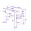 Lit mezzanine double en bois avec bureau intégré, station de charge, garde-robe et éclairage RVB-1039525676
