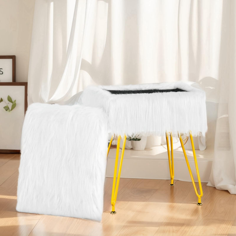 Tabouret de coiffeuse, Blanc