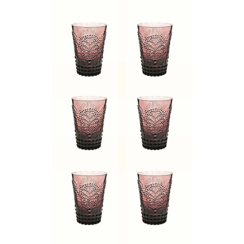 Tree 8.11oz. Drinking Glass Set, Amethyst