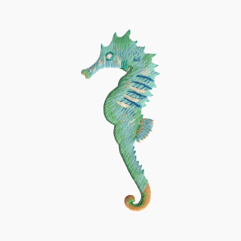 Seahorse Aqua Tissue Box Cover