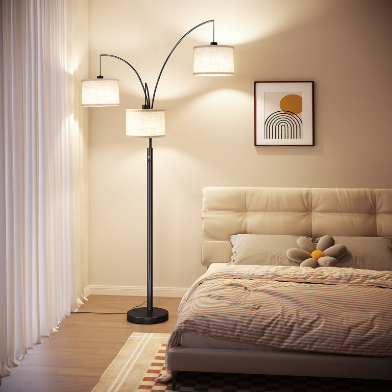 Bidal 78'' H 3-Light Arc Floor Lamp, null