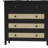 Modern Wooden Sideboard Buffet Cabinet with 4 Drawers, Large Storage and Rattan Elements for Versatile Use in Kitchen, Living Room, Dining Room, and Hallway-564626014