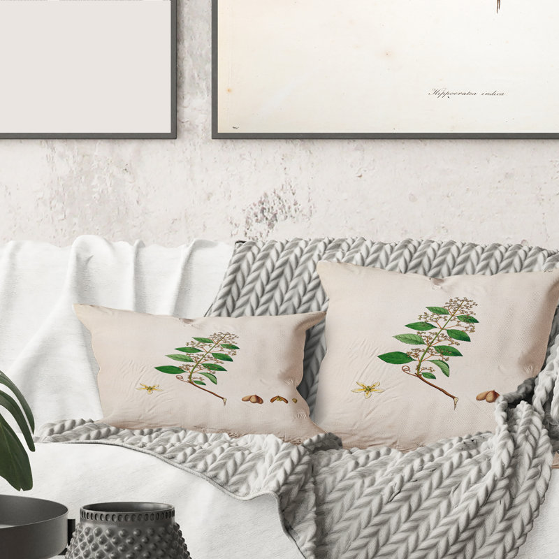 Vintage Botanicals I - Farmhouse Printed Throw Pillow