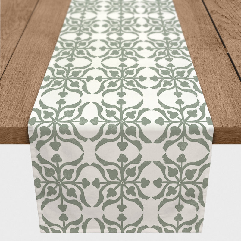 Chemin de table Pettey, 72 po x 16 po, Vert