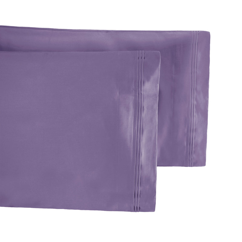 Blush Egyptian Cotton Standard Pillowcase Set with Sateen Weave