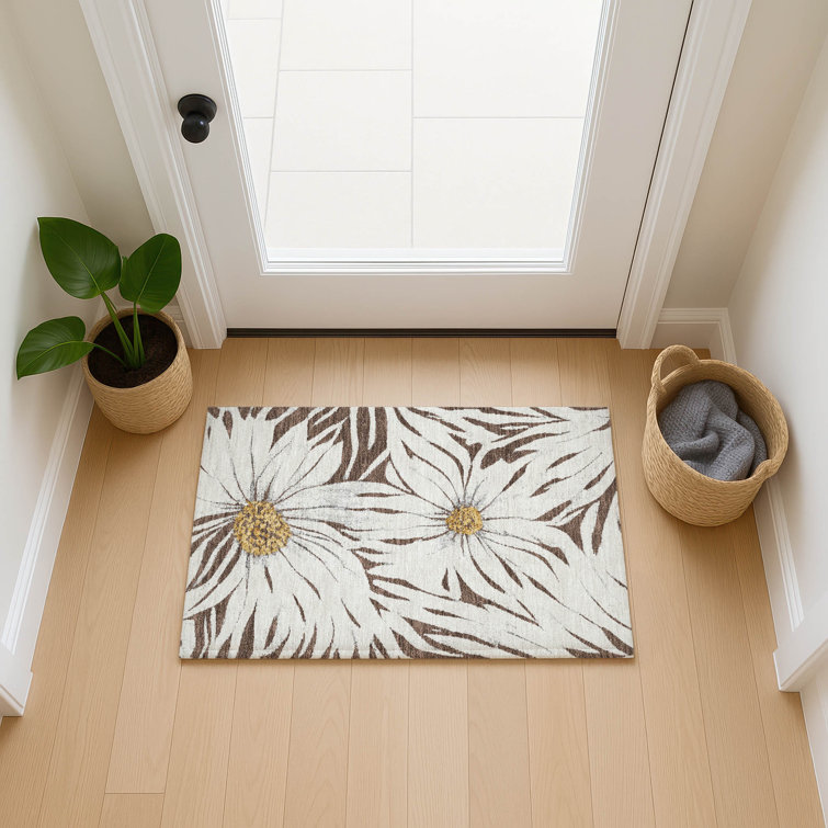 Machine Washable Indoor/Outdoor Oliveras ACN2263 Floral Rug