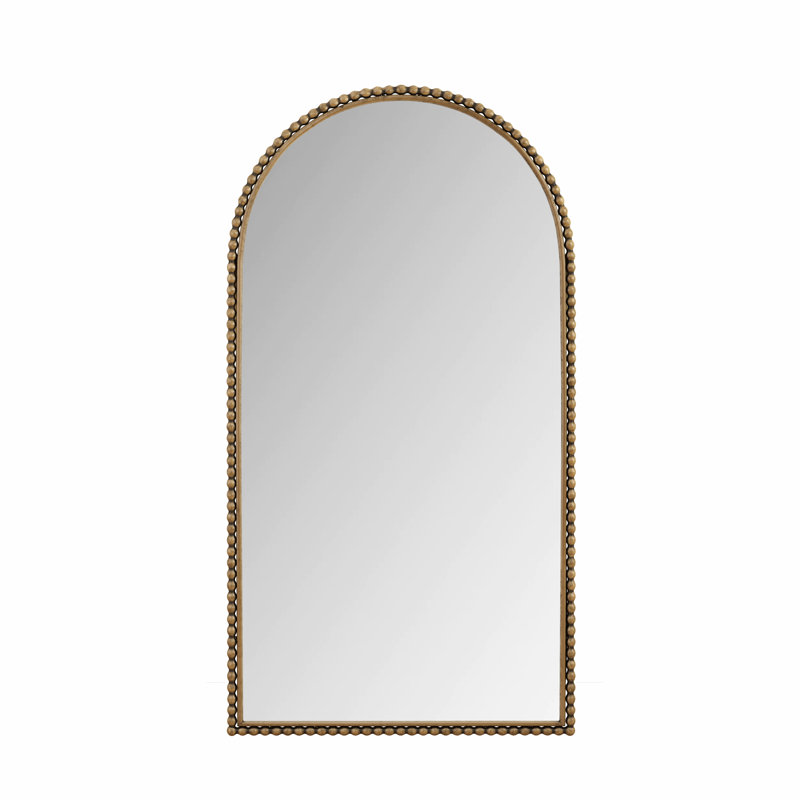 Iron Arch Retro Full Length Mirror With Supporting Feet, Gold