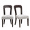 Ensemble de 2 chaises de salle à manger rembourrées grises avec conception ergonomique et capacité de poids élevée