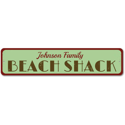 Beach Shack Metal Sign