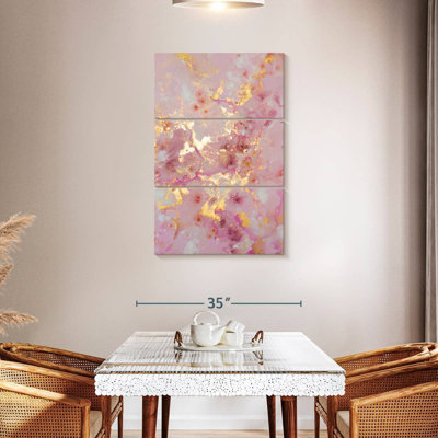 Avery rosé et or abstrait