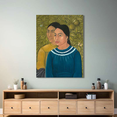 Two Women, 1928 by Frida Kahlo - Wrapped Canvas Print